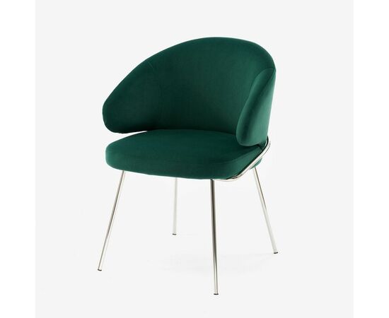 Дизайнерский стул Cosmos изумрудный, основание хром, изображение 3 | Интернет магазин мебели и декора LifeDekor