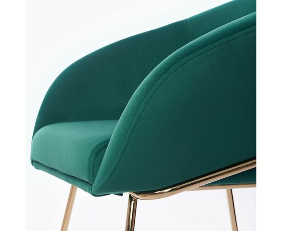 Дизайнерский стул Elegans изумрудный, основание золото, изображение 4 | Интернет магазин мебели и декора LifeDekor