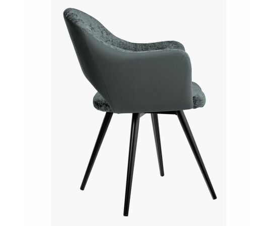 Стул Bruno серый шенилл с экокожей с поворотным механизмом, изображение 3 | Интернет магазин мебели и декора LifeDekor