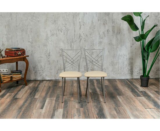 Кухонный стул SHADO Весна бежевый на каркасе бриллиант, изображение 7 | Интернет магазин мебели и декора LifeDekor