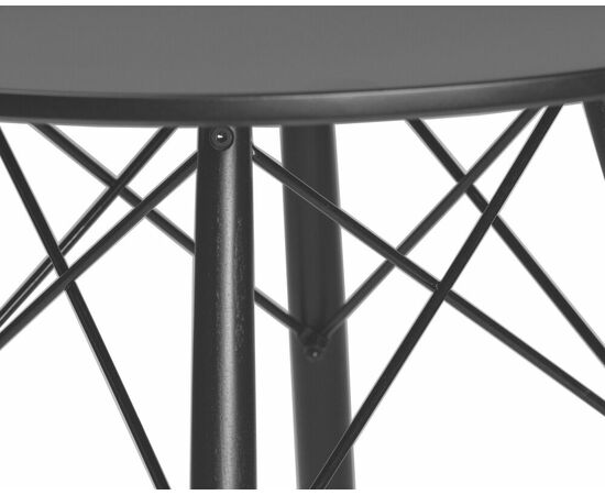 Стол обеденный DOBRIN CHELSEA`80 BLACK, столешница черная, основание черное, Вариант: столешница черная, основание черное, изображение 6 | Интернет магазин мебели и декора LifeDekor