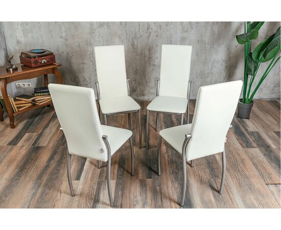 Кухонный стул SHADO Пекин белый на каркасе бриллиант, изображение 8 | Интернет магазин мебели и декора LifeDekor