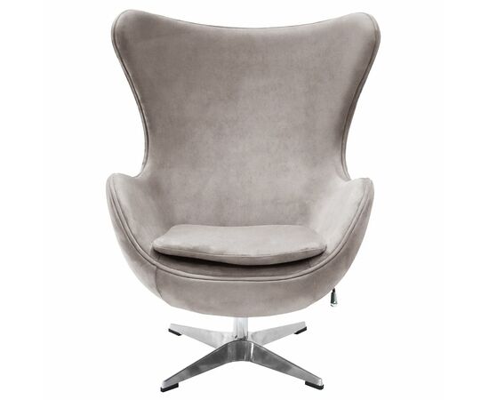 Кресло EGG STYLE CHAIR латте, искусственная замша, изображение 2 | Интернет магазин мебели и декора LifeDekor