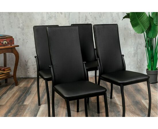 Кухонный стул SHADO Пекин черный на каркасе бриллиант, изображение 9 | Интернет магазин мебели и декора LifeDekor