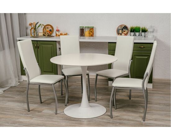 Кухонный стул SHADO Пекин белый на каркасе бриллиант, изображение 3 | Интернет магазин мебели и декора LifeDekor