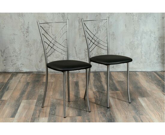 Кухонный стул SHADO Весна черный на каркасе черный муар, изображение 4 | Интернет магазин мебели и декора LifeDekor