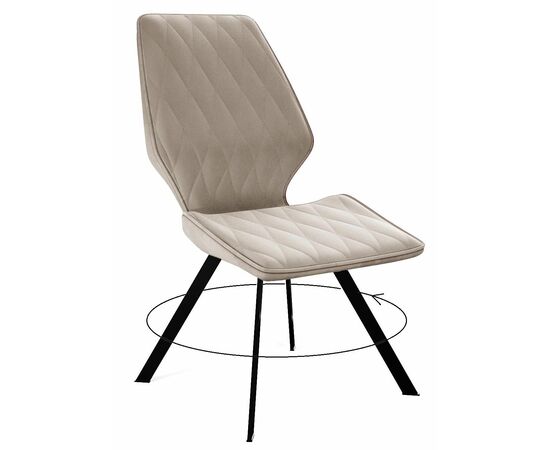 Стул DikLine 243 B03 BEIGE поворотный/ ножки черные | Интернет магазин мебели и декора LifeDekor
