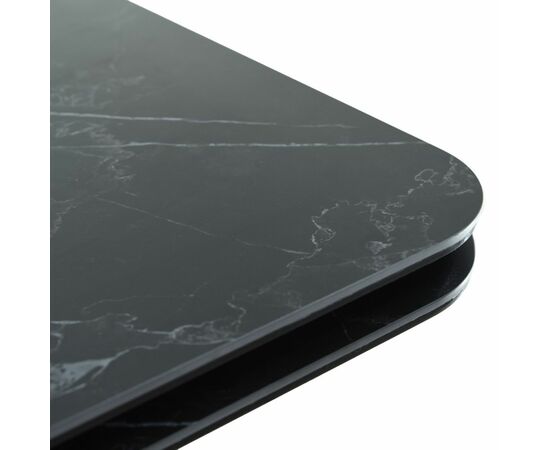 Стол Arthur раскладной 120-184x80x75см, керамогранит чёрный мрамор Greys Black, чёрный, изображение 8 | Интернет магазин мебели и декора LifeDekor