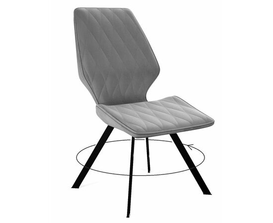 Стул DikLine 243 B22 GREY поворотный/ ножки черные | Интернет магазин мебели и декора LifeDekor