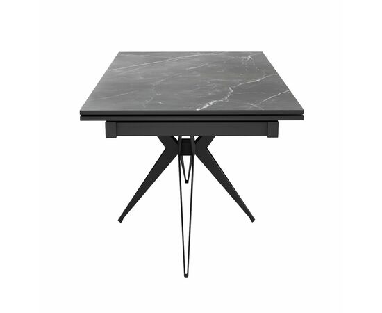 Стол DikLine KW160 мрамор С45 (керамика черная)/опоры черные, изображение 2 | Интернет магазин мебели и декора LifeDekor