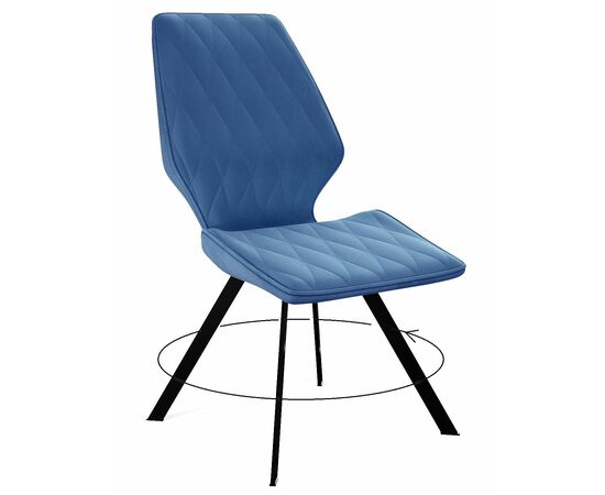 Стул DikLine 243 поворотный B8 BLUE, ножки черные | Интернет магазин мебели и декора LifeDekor