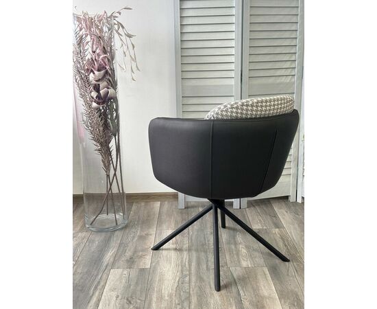 Стул ЛИЛУ ДАНС 180 град. поворотный, УЮТ ГРЕЙ КЛЫК / ORAKUL 998 Темно-серый / Черный каркас, M-City, изображение 3 | Интернет магазин мебели и декора LifeDekor