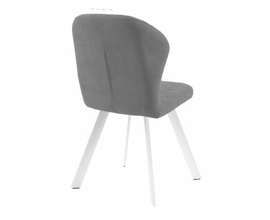 Стул DikLine 339 поворотный B22 GREY, ножки белые, изображение 3 | Интернет магазин мебели и декора LifeDekor