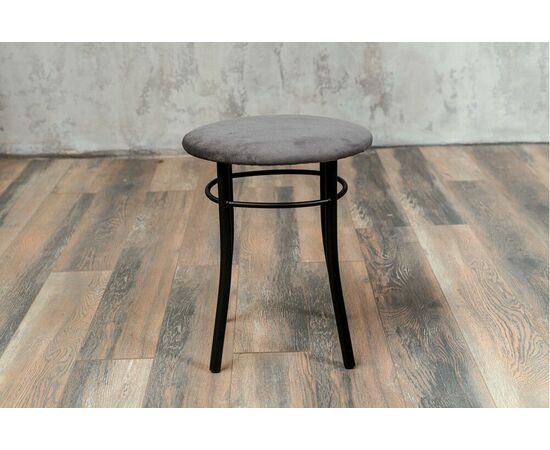 Кухонный табурет Shado Хокер серый велюр, каркас черный | Интернет магазин мебели и декора LifeDekor
