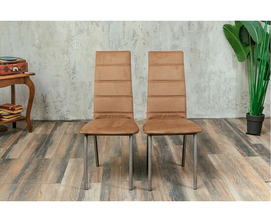 Кухонный стул SHADO Зевс коричневый велюр, каркас бриллиант, изображение 7 | Интернет магазин мебели и декора LifeDekor