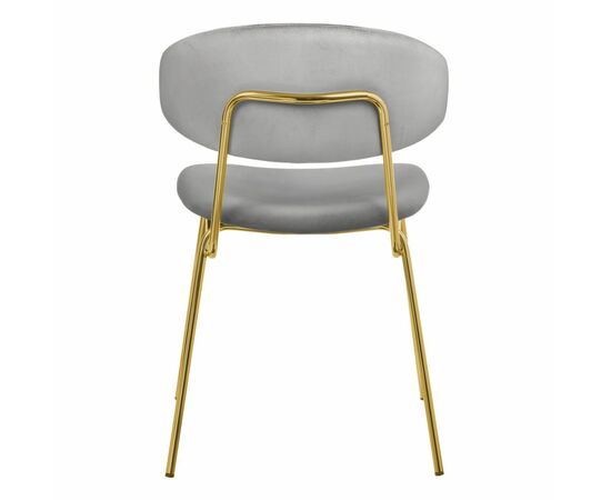 Стул Elle серый с золотыми ножками, изображение 4 | Интернет магазин мебели и декора LifeDekor