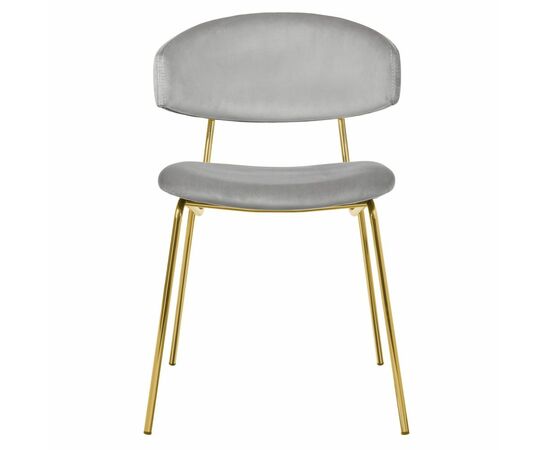 Стул Elle серый с золотыми ножками, изображение 2 | Интернет магазин мебели и декора LifeDekor