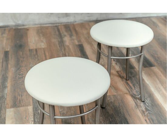 Кухонный табурет Shado Хокер белый, каркас бриллиант, изображение 10 | Интернет магазин мебели и декора LifeDekor