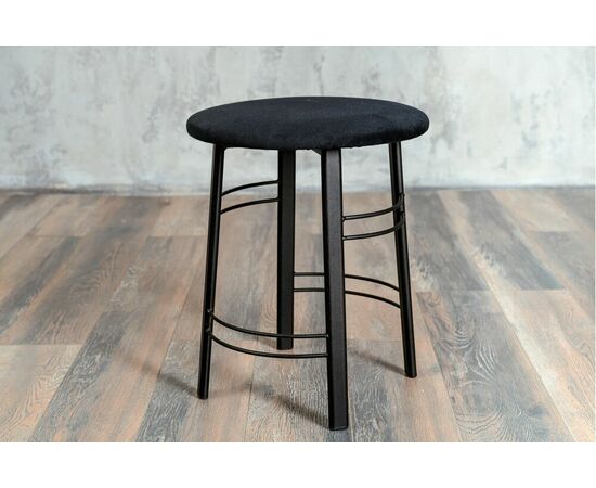 Табурет для кухни Shado 03 черный велюр, каркас черный | Интернет магазин мебели и декора LifeDekor