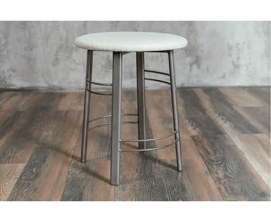 Табурет для кухни Shado 03 белый экокожа, каркас бриллиант | Интернет магазин мебели и декора LifeDekor