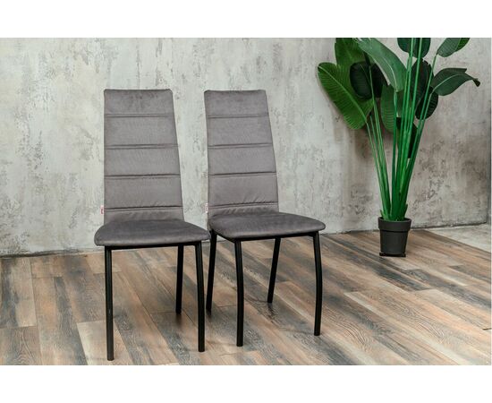 Кухонный стул SHADO Зевс серый велюр, черный каркас, изображение 8 | Интернет магазин мебели и декора LifeDekor