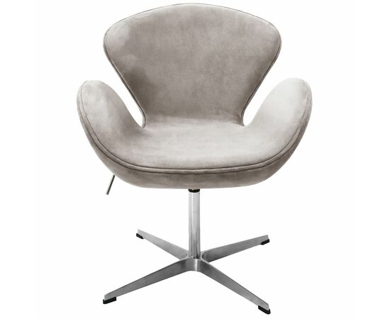 Кресло SWAN STYLE CHAIR латте, искусственная замша, изображение 2 | Интернет магазин мебели и декора LifeDekor