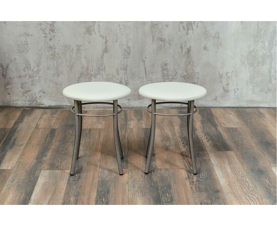 Кухонный табурет Shado Хокер белый, каркас бриллиант, изображение 7 | Интернет магазин мебели и декора LifeDekor