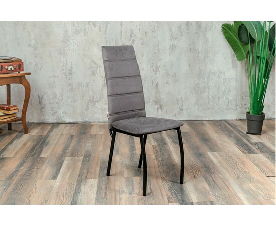 Кухонный стул SHADO Зевс серый велюр, черный каркас | Интернет магазин мебели и декора LifeDekor