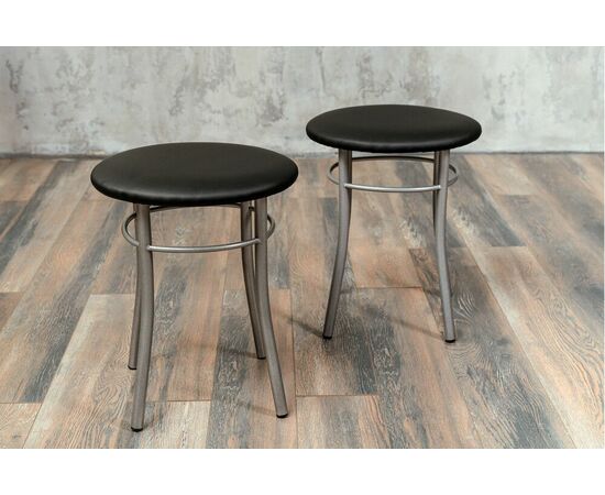 Кухонный табурет Shado Хокер черный, каркас бриллиант, изображение 10 | Интернет магазин мебели и декора LifeDekor