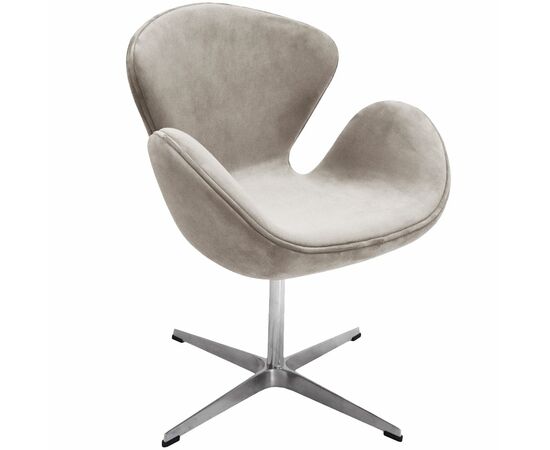 Кресло SWAN STYLE CHAIR латте, искусственная замша | Интернет магазин мебели и декора LifeDekor