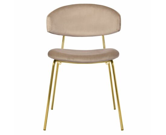 Стул Elle латте с золотыми ножками, изображение 2 | Интернет магазин мебели и декора LifeDekor