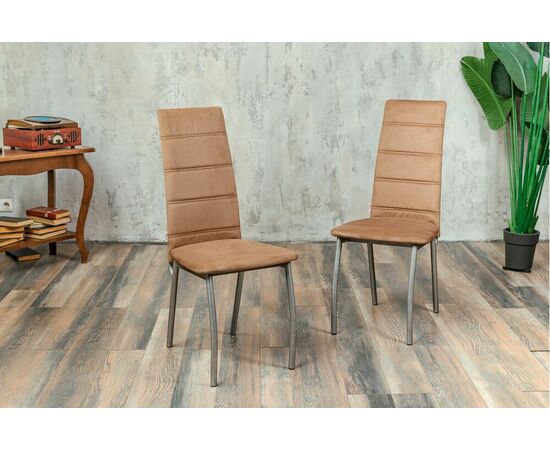 Кухонный стул SHADO Зевс коричневый велюр, каркас бриллиант, изображение 10 | Интернет магазин мебели и декора LifeDekor