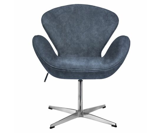 Кресло SWAN STYLE CHAIR тёмно-серый, искусственная замша, изображение 2 | Интернет магазин мебели и декора LifeDekor