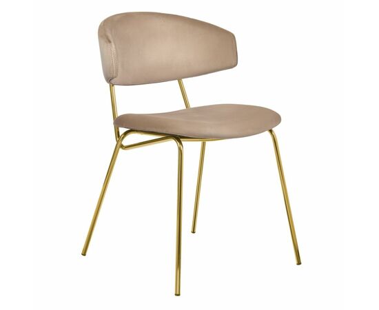 Стул Elle латте с золотыми ножками | Интернет магазин мебели и декора LifeDekor