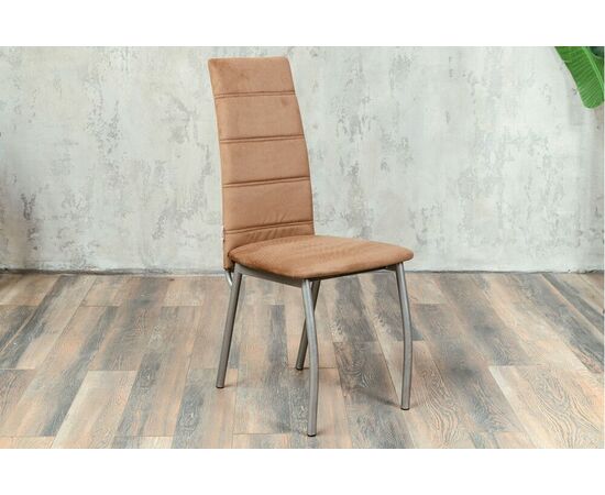 Кухонный стул SHADO Зевс коричневый велюр, каркас бриллиант | Интернет магазин мебели и декора LifeDekor