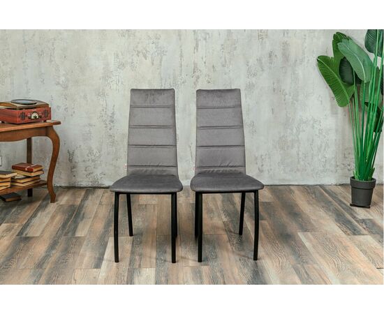 Кухонный стул SHADO Зевс серый велюр, черный каркас, изображение 7 | Интернет магазин мебели и декора LifeDekor