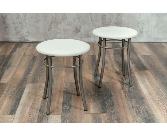 Кухонный табурет Shado Хокер белый, каркас бриллиант, изображение 9 | Интернет магазин мебели и декора LifeDekor