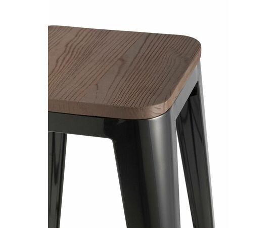 Стул барный TOLIX WOOD черный глянцевый, изображение 4 | Интернет магазин мебели и декора LifeDekor