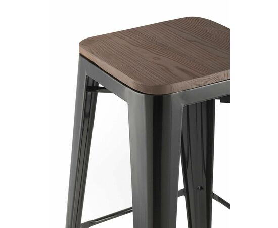 Стул барный TOLIX WOOD черный глянцевый, изображение 6 | Интернет магазин мебели и декора LifeDekor