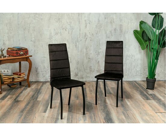 Кухонный стул SHADO Зевс черный велюр, черный каркас, изображение 10 | Интернет магазин мебели и декора LifeDekor