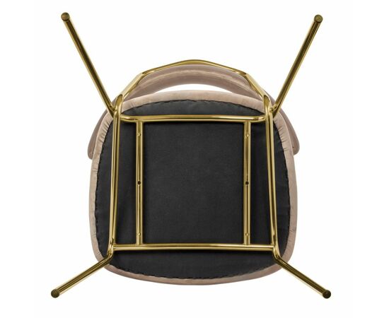 Стул Elle латте с золотыми ножками, изображение 9 | Интернет магазин мебели и декора LifeDekor