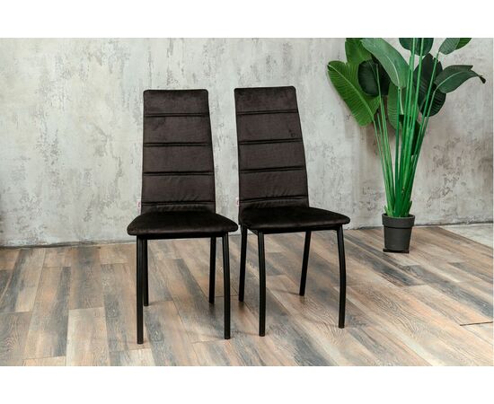 Кухонный стул SHADO Зевс черный велюр, черный каркас, изображение 8 | Интернет магазин мебели и декора LifeDekor