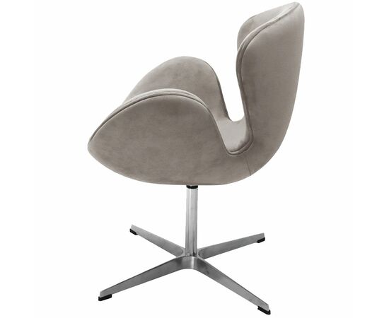 Кресло SWAN STYLE CHAIR латте, искусственная замша, изображение 3 | Интернет магазин мебели и декора LifeDekor