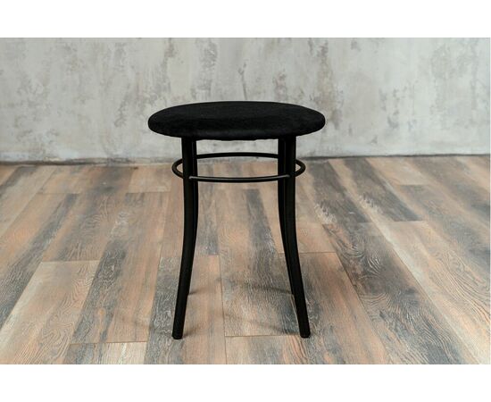 Кухонный табурет Shado Хокер черный велюр, каркас черный | Интернет магазин мебели и декора LifeDekor