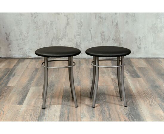 Кухонный табурет Shado Хокер черный, каркас бриллиант, изображение 9 | Интернет магазин мебели и декора LifeDekor