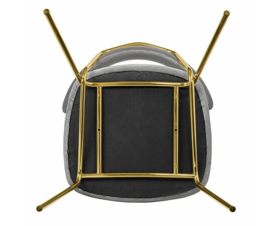 Стул Elle серый с золотыми ножками, изображение 9 | Интернет магазин мебели и декора LifeDekor