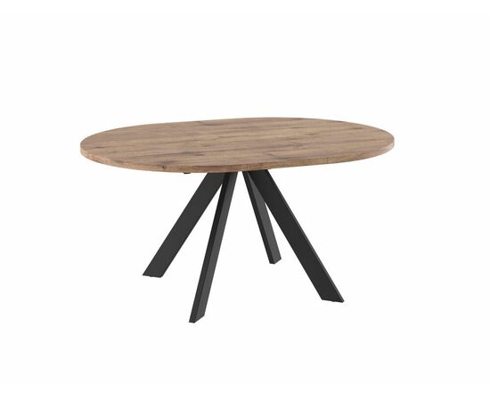 Стол Рондо D120, Дуб Веллингтон/Чёрный, изображение 2 | Интернет магазин мебели и декора LifeDekor