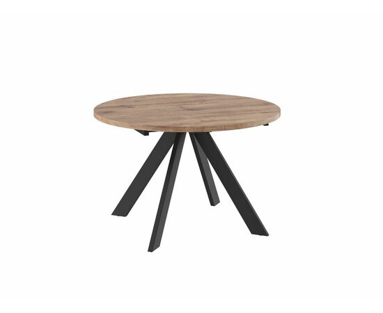 Стол Рондо D120, Дуб Веллингтон/Чёрный | Интернет магазин мебели и декора LifeDekor