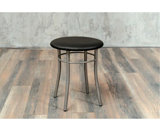 Кухонный табурет Shado Хокер черный, каркас бриллиант | Интернет магазин мебели и декора LifeDekor