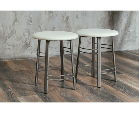 Табурет для кухни Shado 03 белый экокожа, каркас бриллиант, изображение 10 | Интернет магазин мебели и декора LifeDekor